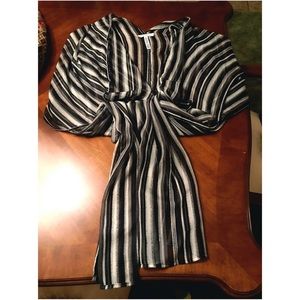 BCBG Generation striped duster kimono.